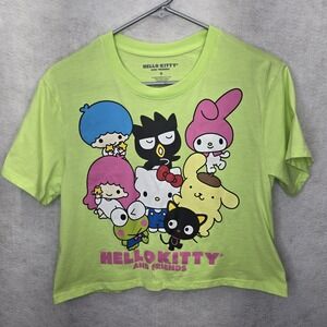 Hello Kitty And Friends Womens Junior S Short Sleeve Crop Top Bright Yellow